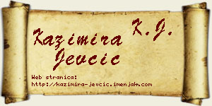 Kazimira Jevčić vizit kartica